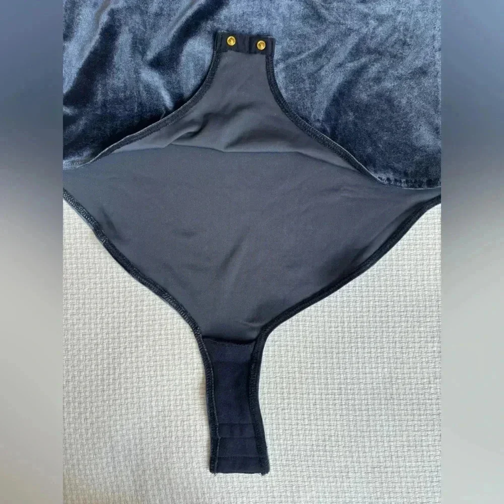 J Crew Mercantile Bodysuit M velour velvet preppy cozy holiday capsule fall 80s